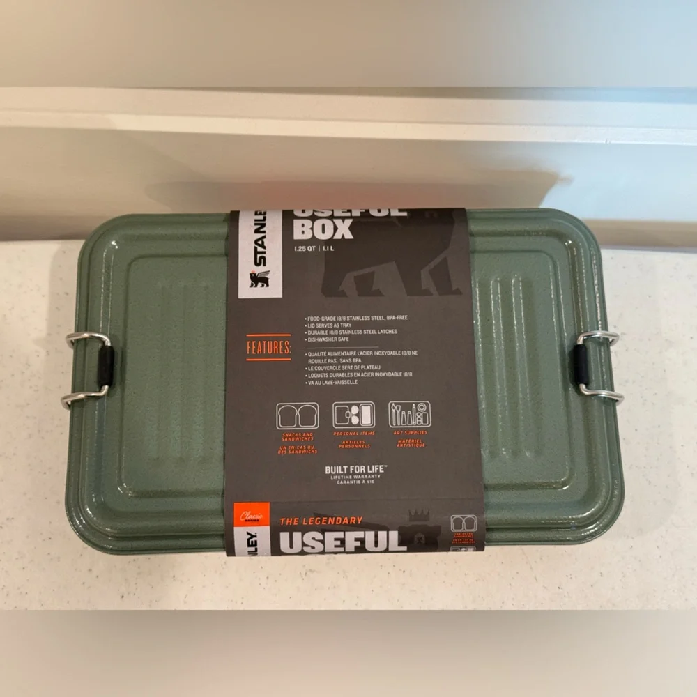 NEW Hammertone Green Stanley Useful Box ~ Size 1.25QT - Picture 4 of 9